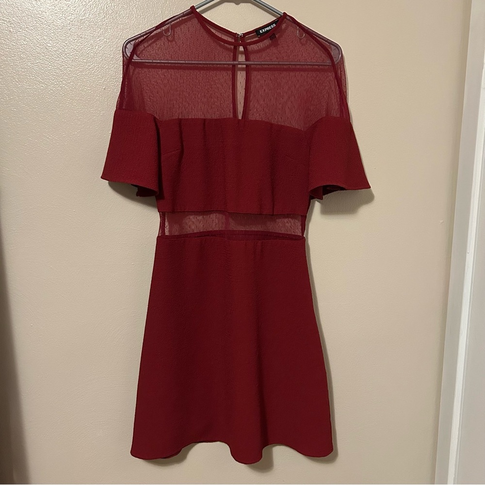 Express Dark Red Mini Dress